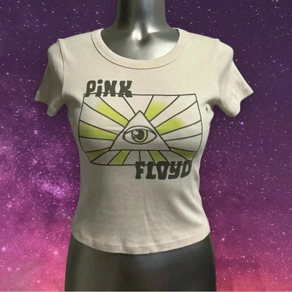 🆕Pink Floyd Cropped  T Shirt - Picture 1 of 15